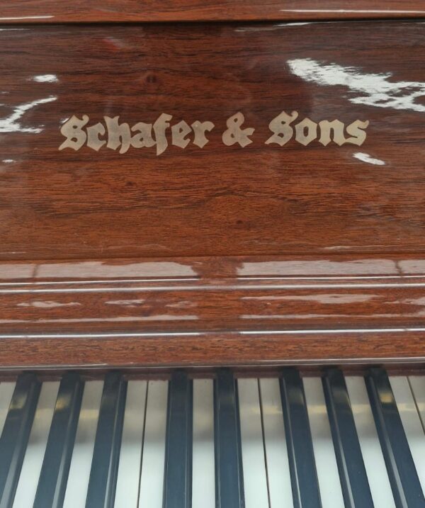 #602453 Piano SCHAFER & SONS Modelo  VS-40 Toca solo, Sistema Cassette.